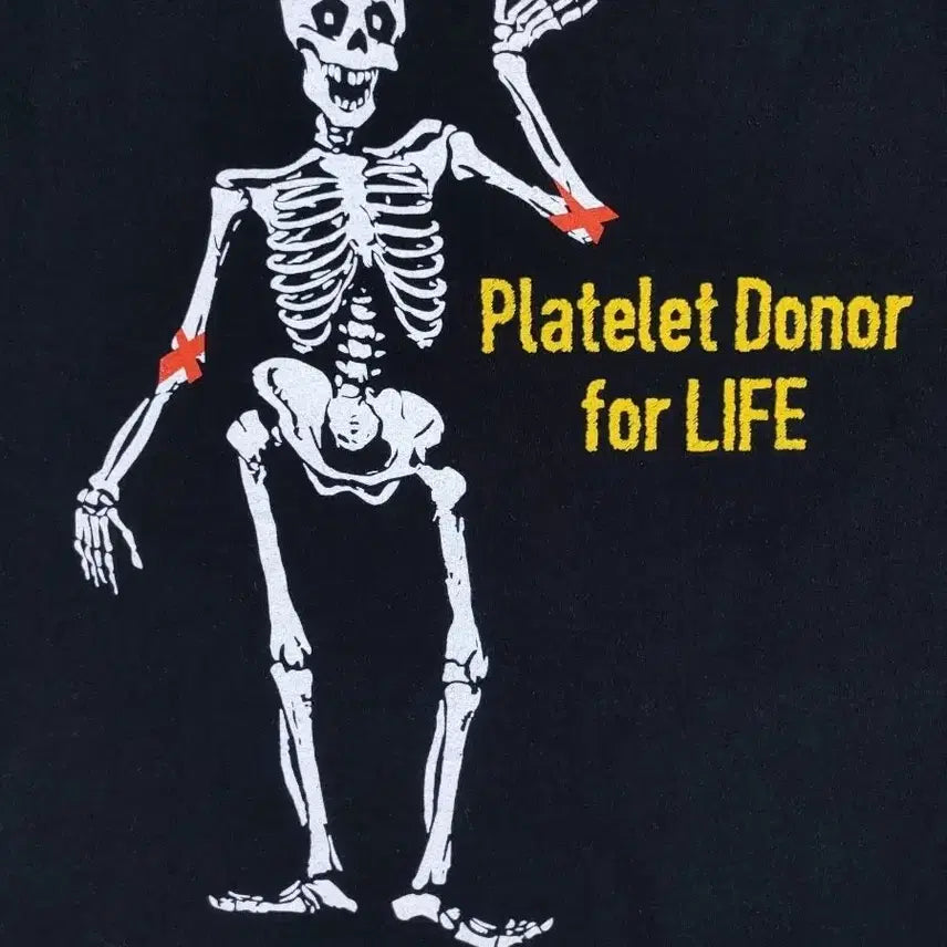 [BUNJANG] American Red Cross Skeleton Short Sleeve T-Shirt XL / 미국 적십자 해골 반팔 티셔츠 XL