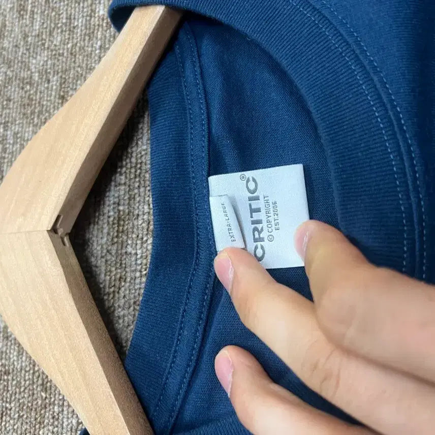 [BUNJANG] Critic Printing Short Sleeve T-shirt Navy XL / 크리틱 프린팅 반팔티 네이비 XL