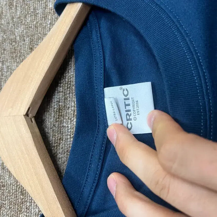 [BUNJANG] Critic Printing Short Sleeve T-shirt Navy XL / 크리틱 프린팅 반팔티 네이비 XL