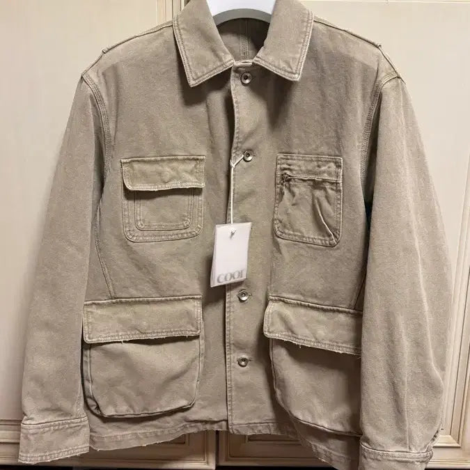 [BUNJANG] COER Overdyed Coverall Jacket Washed Beige M / 쿠어 오버 다이드 커버올 자켓 (워시드베이지) M사이즈 새상품