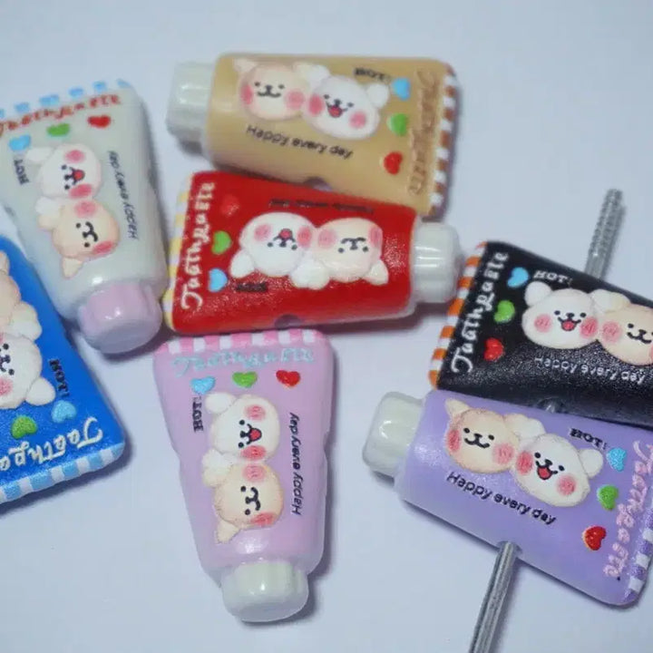 [BUNJANG] Toothpaste Shaped Maltese Cute Beads for DIY Crafts / DIY 치약모양 몰티즈 귀요미 비즈