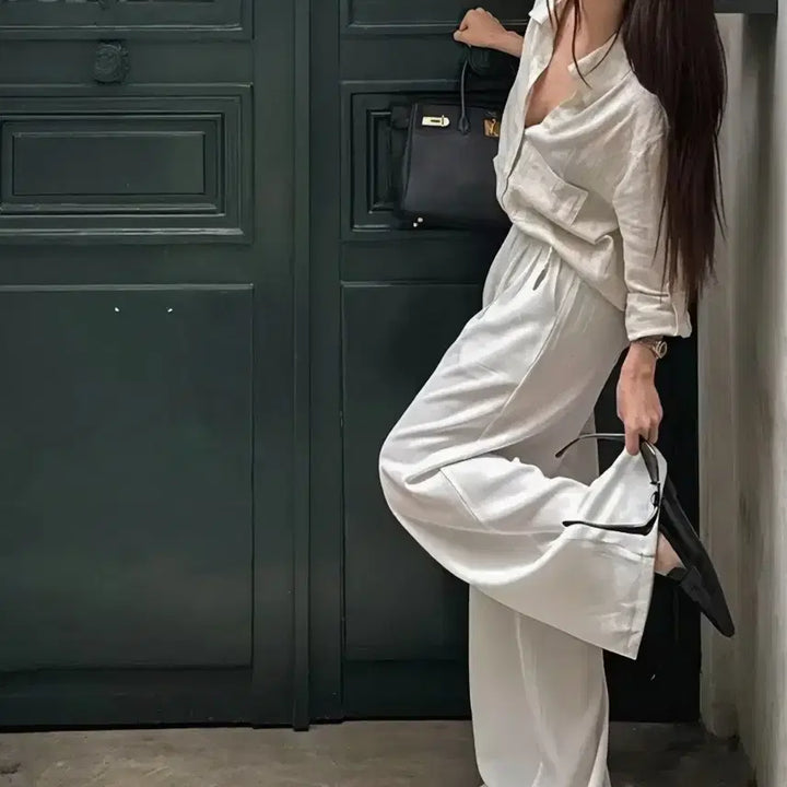 [BUNJANG] Mondayoff Pintuck Wide Slacks (Navy, S) / [새상품] 먼데이오프 핀턱 와이드 슬랙스(네이비/S)