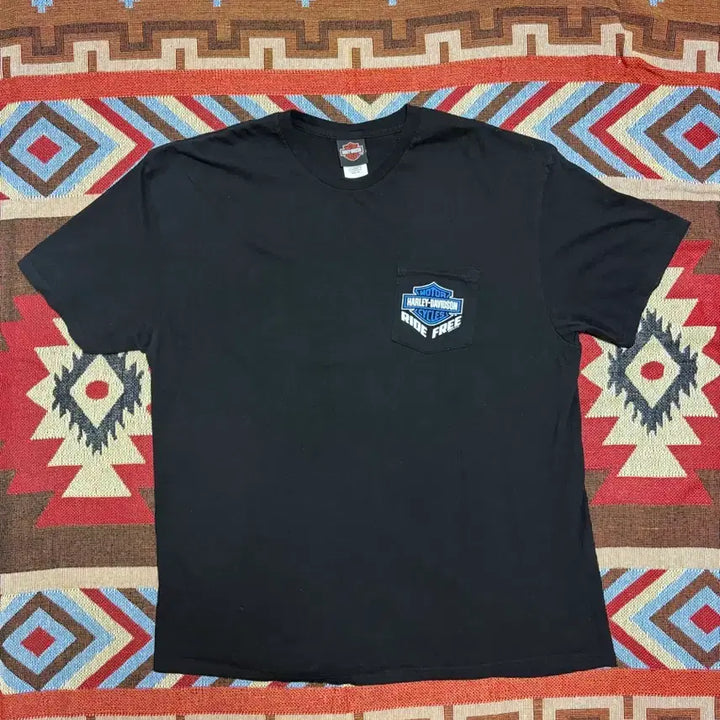 [BUNJANG] Harley-Davidson Smoky Mountain Pocket T-Shirt Black 2XL / 2XL) 할리데이비슨 스모키 마운틴 포켓 반팔 티셔츠 블랙