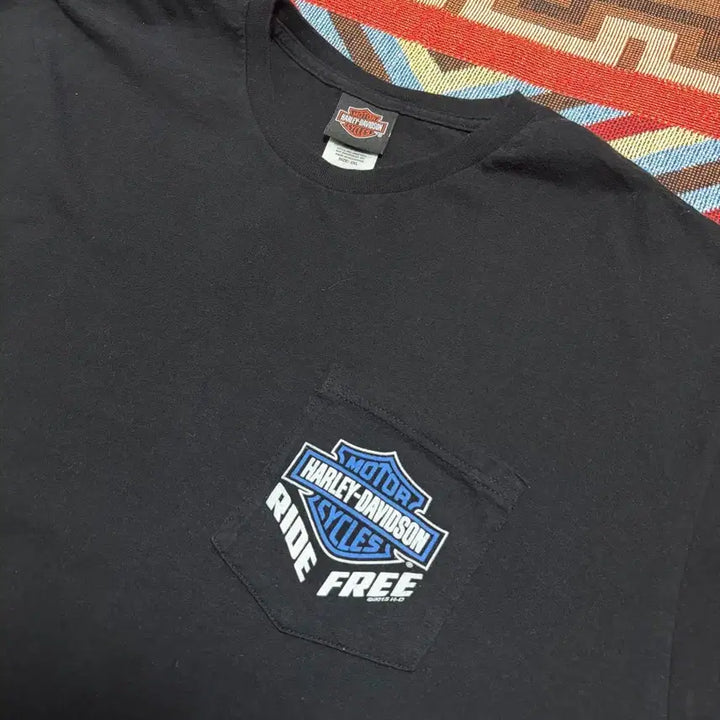 [BUNJANG] Harley-Davidson Smoky Mountain Pocket T-Shirt Black 2XL / 2XL) 할리데이비슨 스모키 마운틴 포켓 반팔 티셔츠 블랙