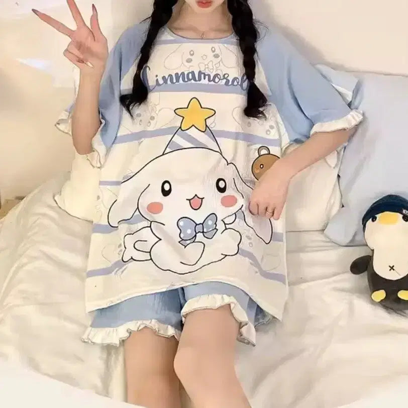 [BUNJANG] Cinnamoroll Frill Pajama Set / 시나모롤 프릴 잠옷세트