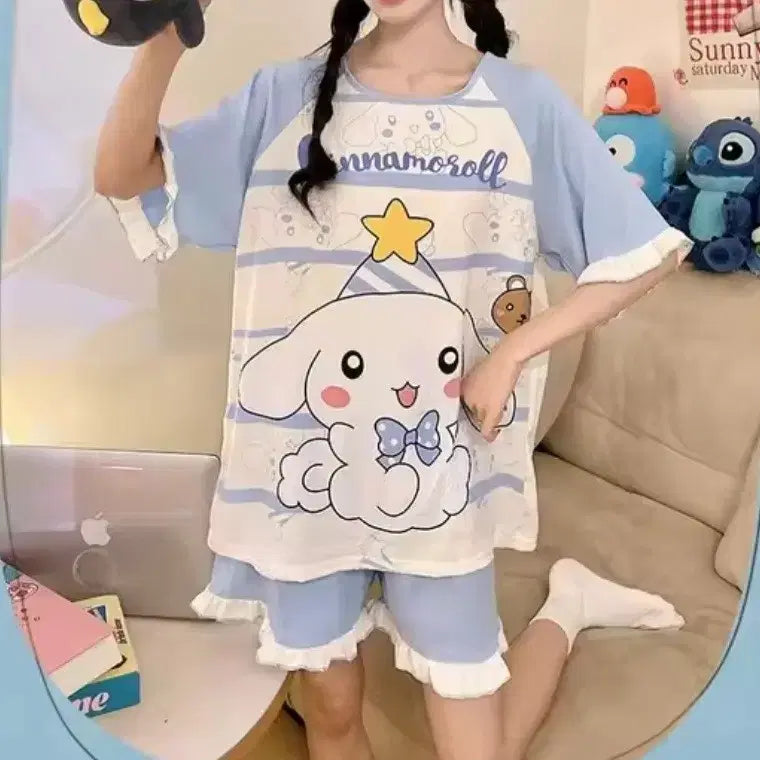 [BUNJANG] Cinnamoroll Frill Pajama Set / 시나모롤 프릴 잠옷세트
