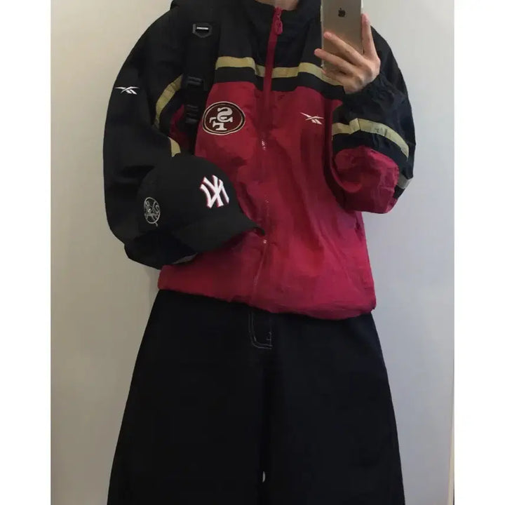 [BUNJANG] Reebok x NFL San Francisco 49ers Old School Windbreaker / Reebok 리복 x NFL San Francisco 49ers 올드스쿨