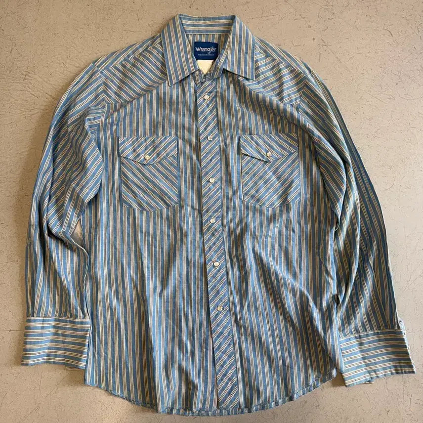 [BUNJANG] Wrangler Stripe Western Shirt / 랭글러 스트라이프 웨스턴 셔츠