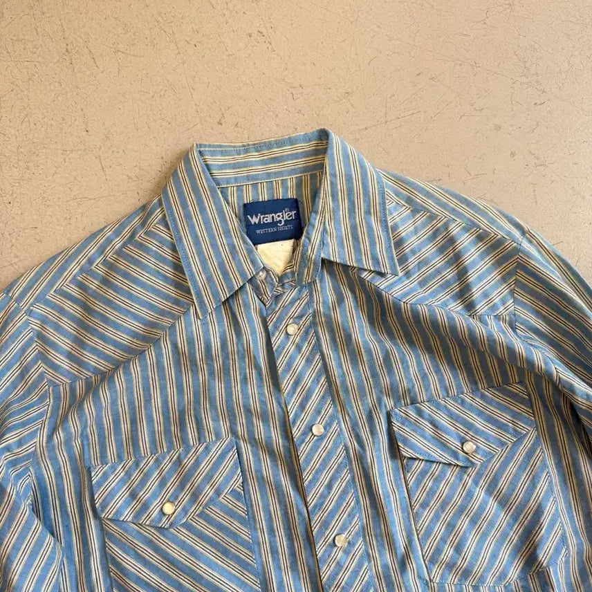 [BUNJANG] Wrangler Stripe Western Shirt / 랭글러 스트라이프 웨스턴 셔츠