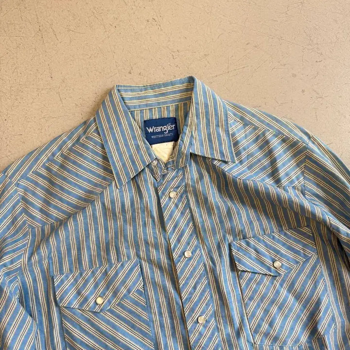 [BUNJANG] Wrangler Stripe Western Shirt / 랭글러 스트라이프 웨스턴 셔츠