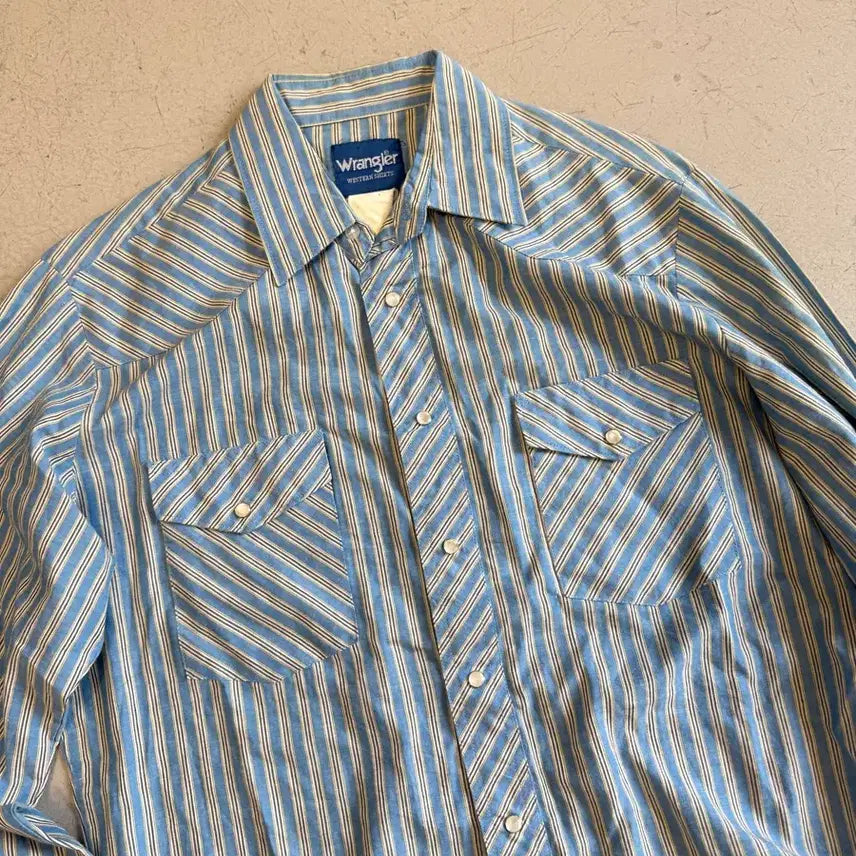 [BUNJANG] Wrangler Stripe Western Shirt / 랭글러 스트라이프 웨스턴 셔츠