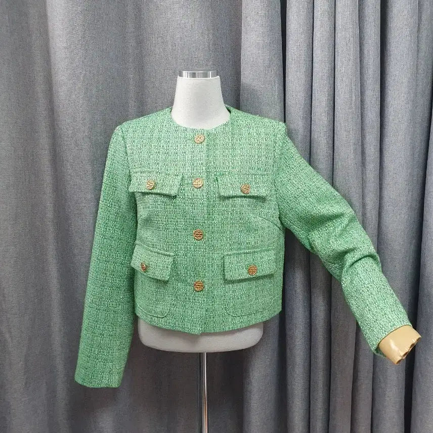 [BUNJANG] Green Gold Twill Jacket / 그린 금장 트윌자켓