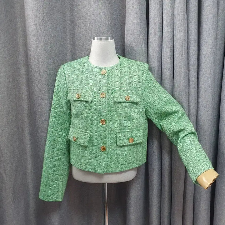 [BUNJANG] Green Gold Twill Jacket / 그린 금장 트윌자켓