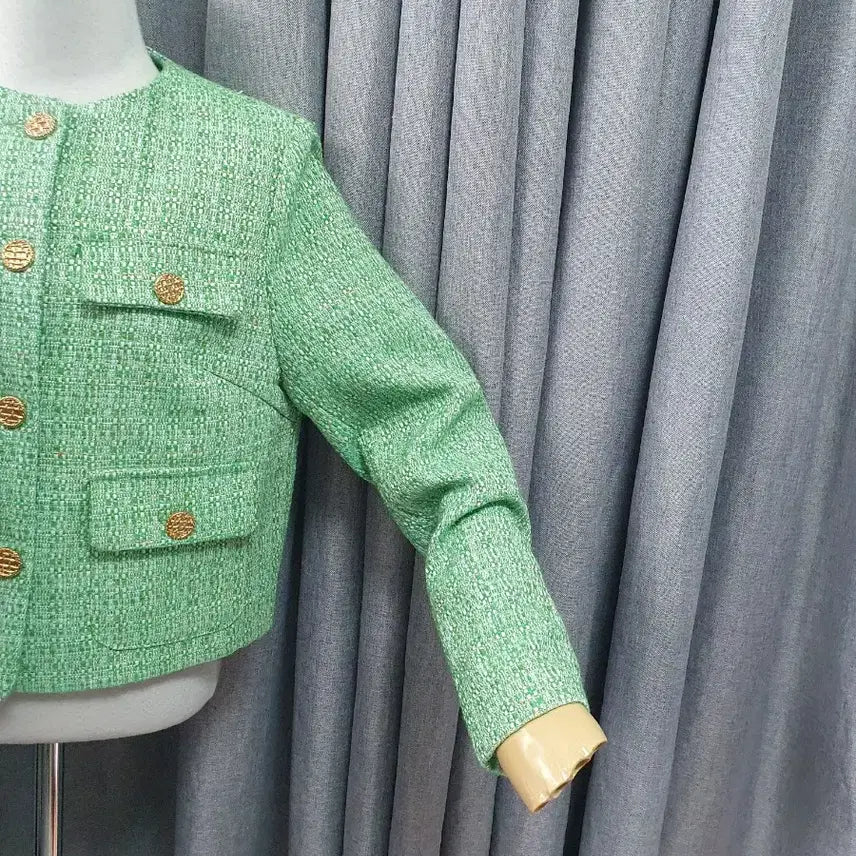 [BUNJANG] Green Gold Twill Jacket / 그린 금장 트윌자켓