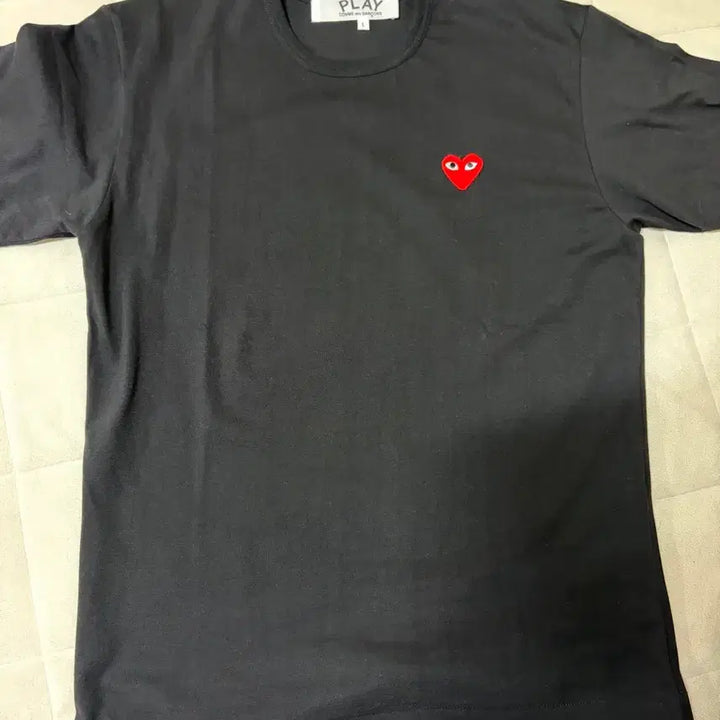 [BUNJANG] Comme des Garçons Red Heart Logo T-Shirt / 꼼데가르송 레드 하트 로고 반팔 티셔츠