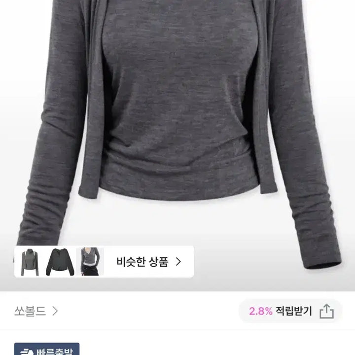 [BUNJANG] So Bold Charcoal Cardigan Set / 차콜가디건세트 쏘볼드