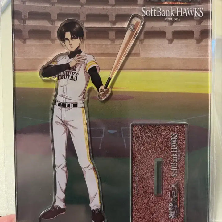 [BUNJANG] Attack on Titan Levi Baseball Uniform Acrylic Stand (Sealed) / (미개봉)진격의거인 리바이 소프트뱅크. 야구장 아크릴