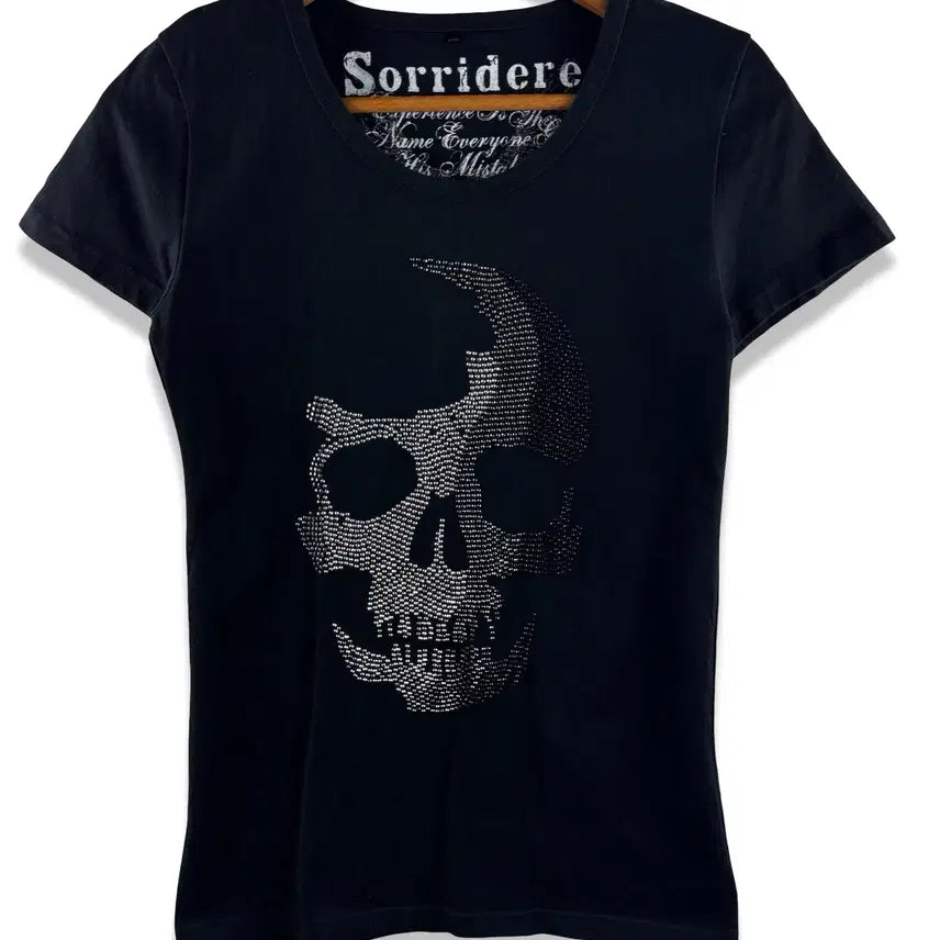 [BUNJANG] Punk Skull Rhinestone T-Shirt / JPN 펑크 스컬 라인스톤  슬리브3330