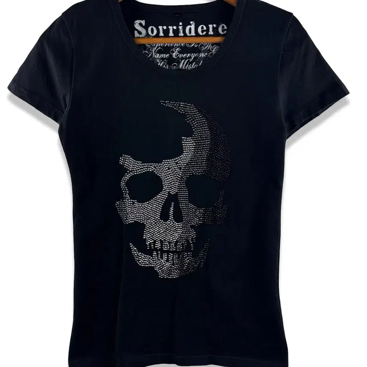 [BUNJANG] Punk Skull Rhinestone T-Shirt / JPN 펑크 스컬 라인스톤  슬리브3330