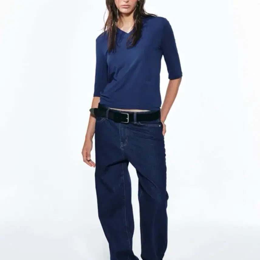 [BUNJANG] Dainit Classic Low Denim Pants Blue M / 다이닛 클래식 로우 데님 팬츠 블루 M