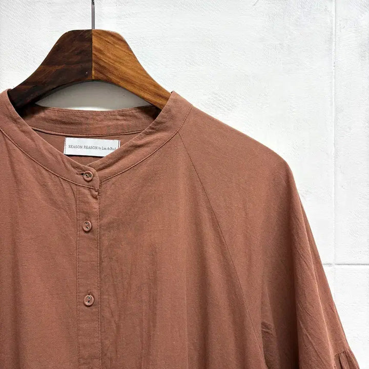 [BUNJANG] SEASON REASON by Lin&amp;Red Brick Mori Shirring Blouse M / SEASON REASON by Lin&amp;Red 브릭 모리 셔링 블라우스 M
