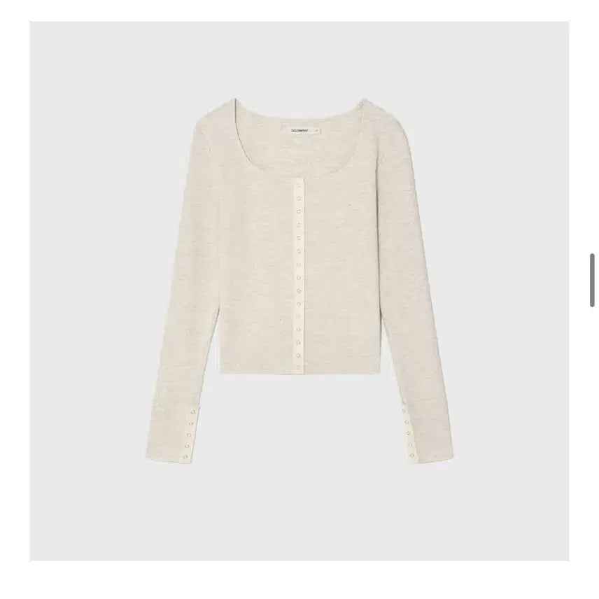[BUNJANG] Glowny NU NOSTALGIA LONG SLEEVE Melange Beige / 글로니 glowny NU NOSTALGIA LONG SLEEVE