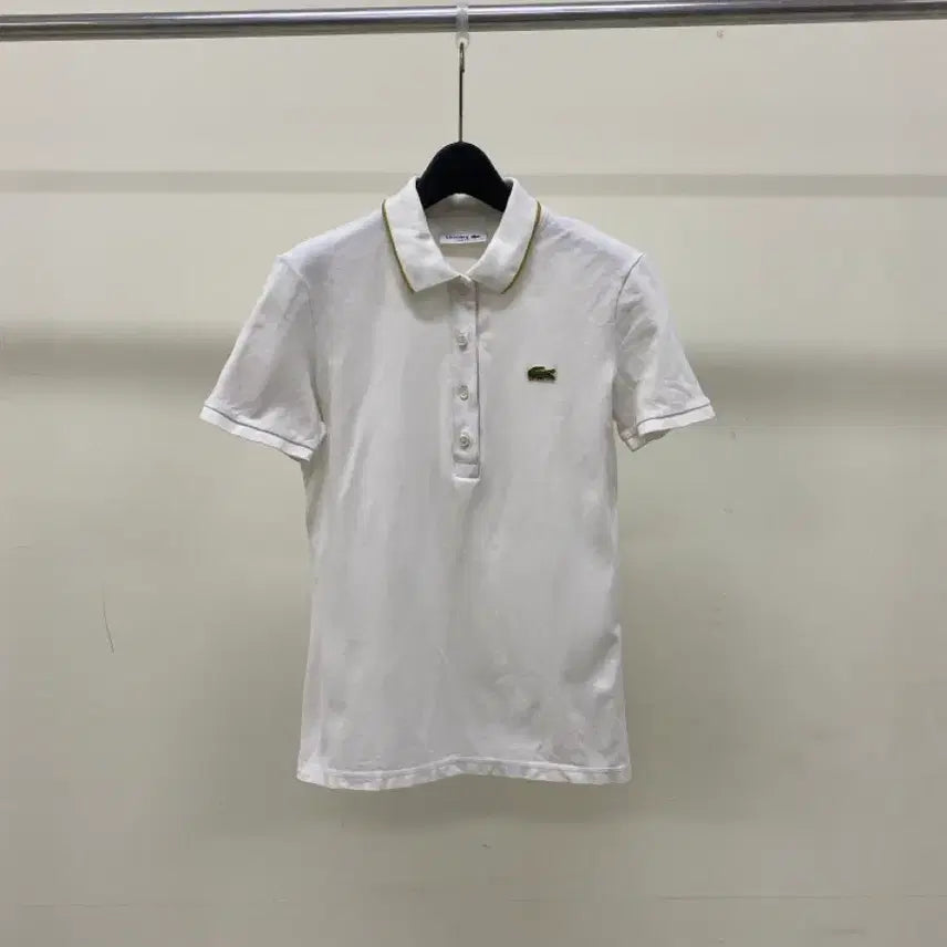 [BUNJANG] Lacoste White Short Sleeve Polo Shirt (Size 36) / [라코스테]화이트 반팔 카라티 (55추천)