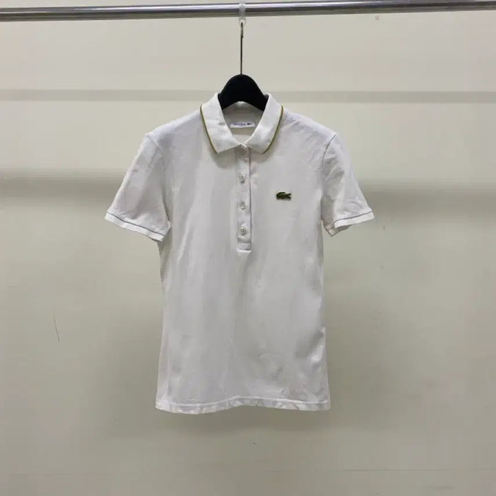 [BUNJANG] Lacoste White Short Sleeve Polo Shirt (Size 36) / [라코스테]화이트 반팔 카라티 (55추천)