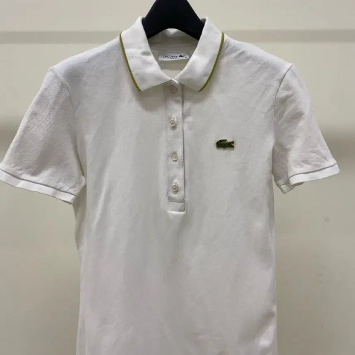 [BUNJANG] Lacoste White Short Sleeve Polo Shirt (Size 36) / [라코스테]화이트 반팔 카라티 (55추천)