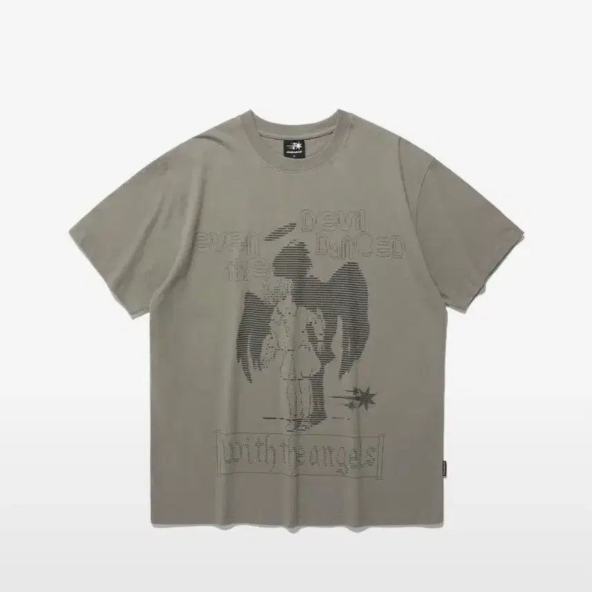 [BUNJANG] Night Ghost Club Short Sleeve T-Shirt Brown M / 무신사 나이트고스트클럽 반팔 티셔츠 브라운 M