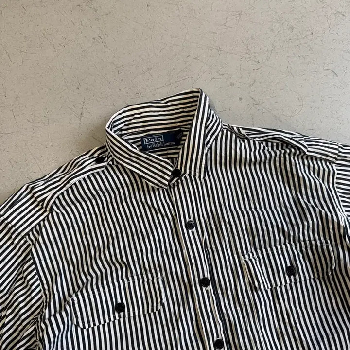 [BUNJANG] Polo Ralph Lauren Striped Short Sleeve Shirt / 폴로 랄프로렌 스트라이프 반팔셔츠