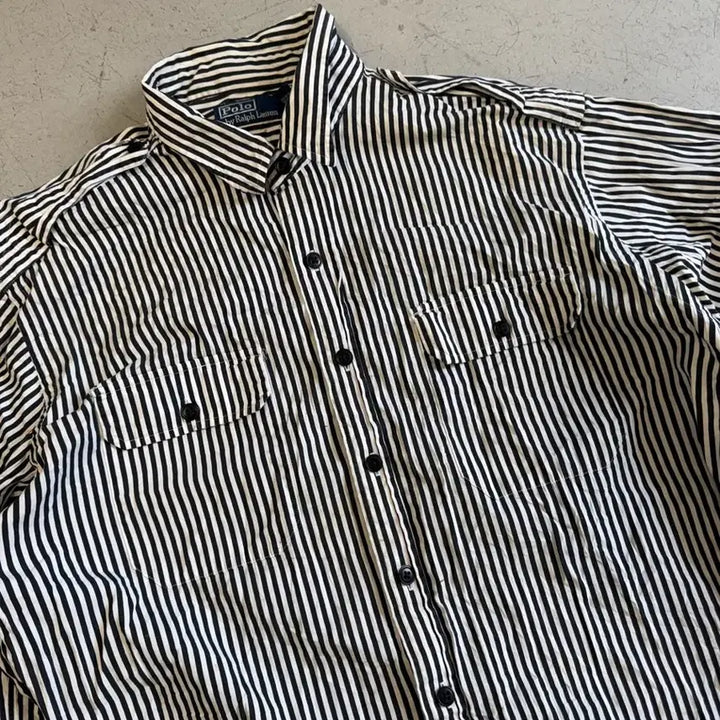 [BUNJANG] Polo Ralph Lauren Striped Short Sleeve Shirt / 폴로 랄프로렌 스트라이프 반팔셔츠
