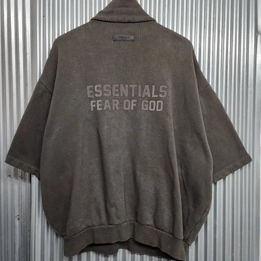 [BUNJANG] Fear of God Essentials Half-Zip Short Sleeve Sweatshirt Grey / (L)피어오브갓 에센셜 하프집업 반팔 스웨트셔츠 그레이 15.9