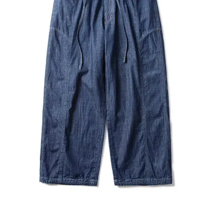 [BUNJANG] Espoir Wide Relaxed Denim Pants (Indigo) / 에스파이 와이드 데님