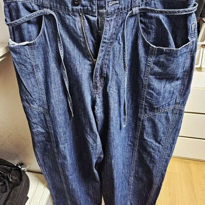 [BUNJANG] Espoir Wide Relaxed Denim Pants (Indigo) / 에스파이 와이드 데님