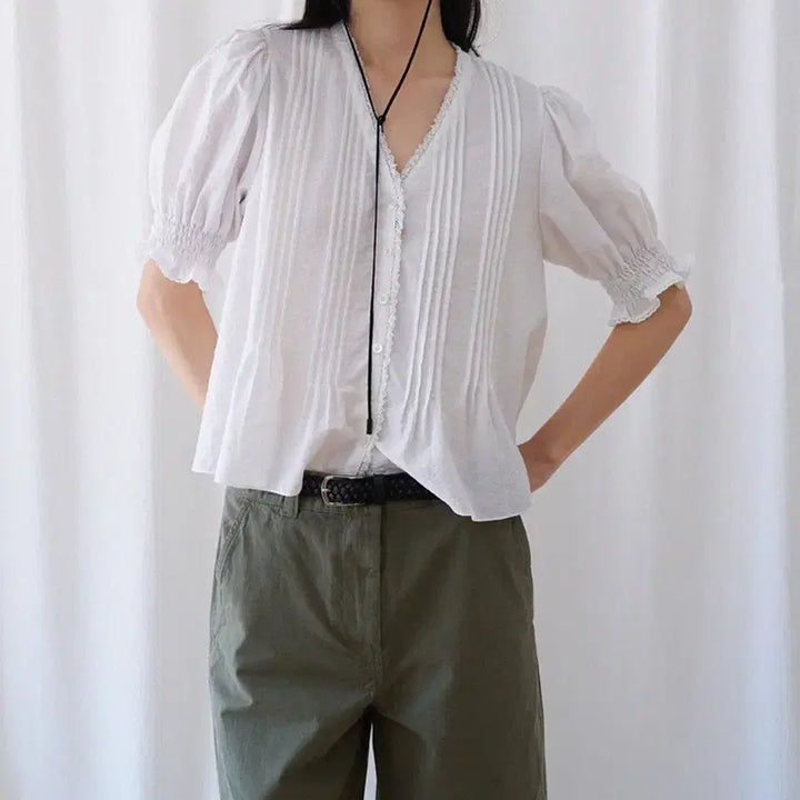 [BUNJANG] ADERS Sienna Pintuck Blouse / 아더즈 시에나 블라우스(Sienna Pintuck Blouse)