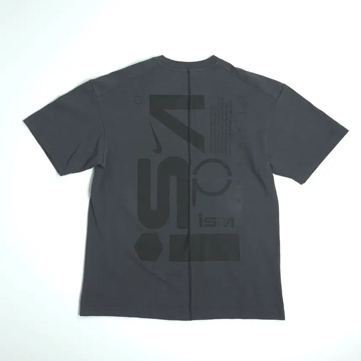 [BUNJANG] Nike ISPA Printed Cotton T-Shirt Charcoal (L) / 나이키 ISPA 프린팅 코튼 티셔츠 차콜 (L)