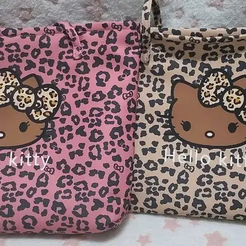 [BUNJANG] Hello Kitty Leopard Tote Bag Pink/Beige / 헬로키티 레오파드 토트백 핑크/베이지(개당)