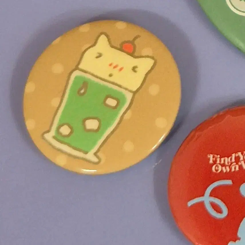 [BUNJANG] Melon Soda Cat Badge / 메론소다 뱃지 고양이