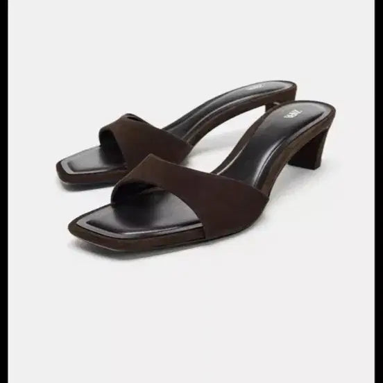 [BUNJANG] Zara Heeled Sandals Brown Size 245 New / 자라 힐샌들 245 새상품