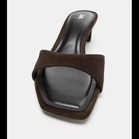 [BUNJANG] Zara Heeled Sandals Brown Size 245 New / 자라 힐샌들 245 새상품