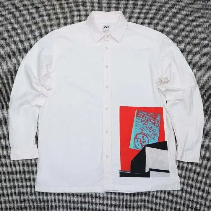 [BUNJANG] Zara Shirt Size 105 (L) Light Beige / 자라 셔츠 105L
