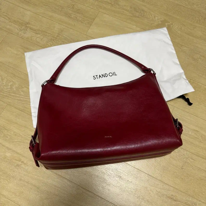 [BUNJANG] Standoil Mush Bag Red Wine Leather Shoulder Bag / 스탠드오일 머쉬백 레드와인 택포