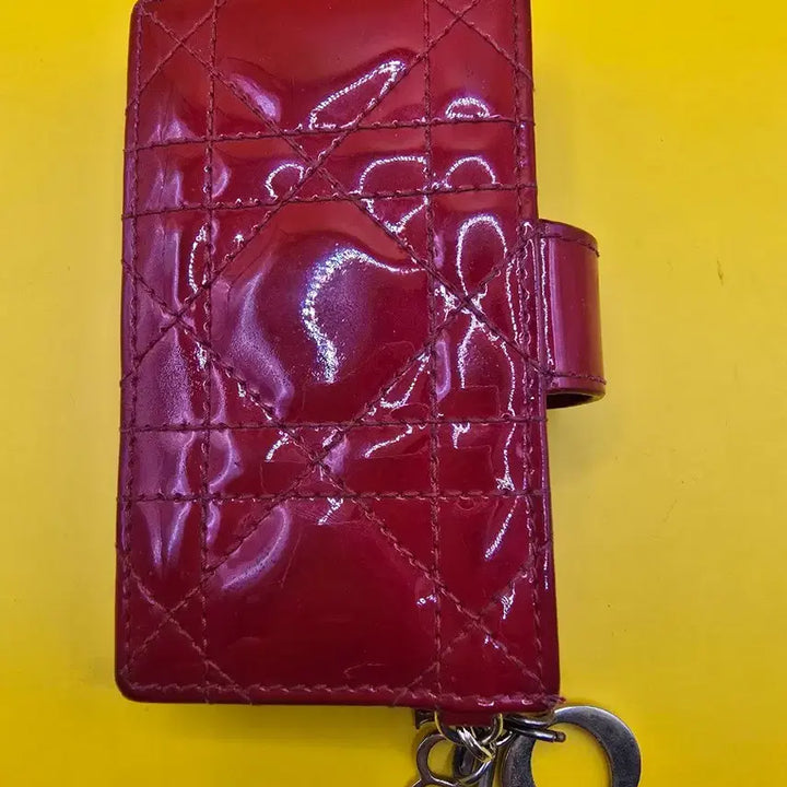 [BUNJANG] Dior Lady Card Holder Red Patent / 디올 레이디 카드지갑 / 레드 페이턴트