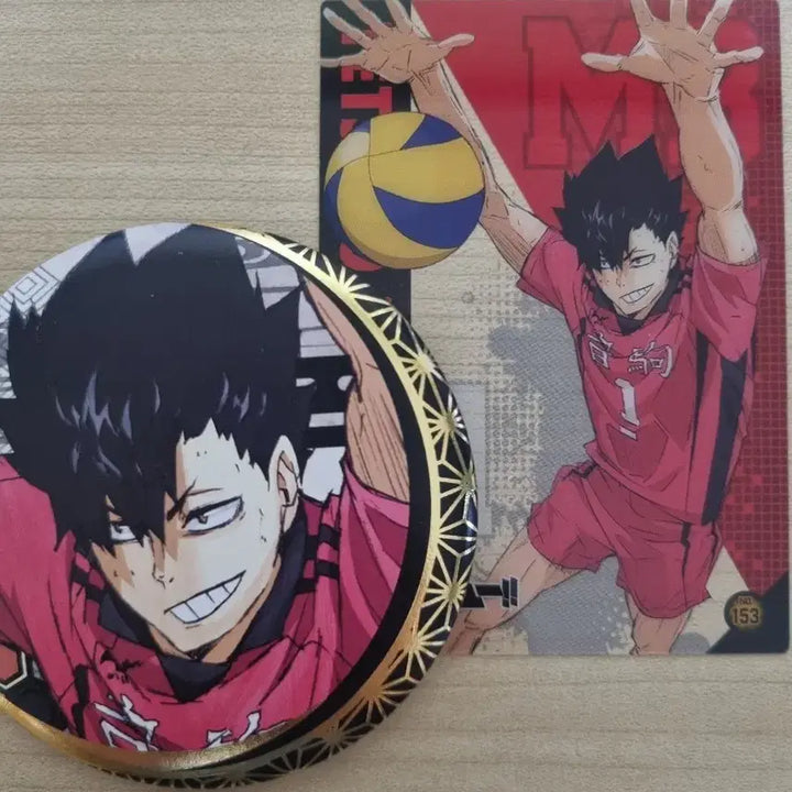 [BUNJANG] Haikyuu!! Kuroo Tetsurou Can Badge &amp; Card Bundle Set / 하이큐 쿠로오 캔뱃지,카드 일괄