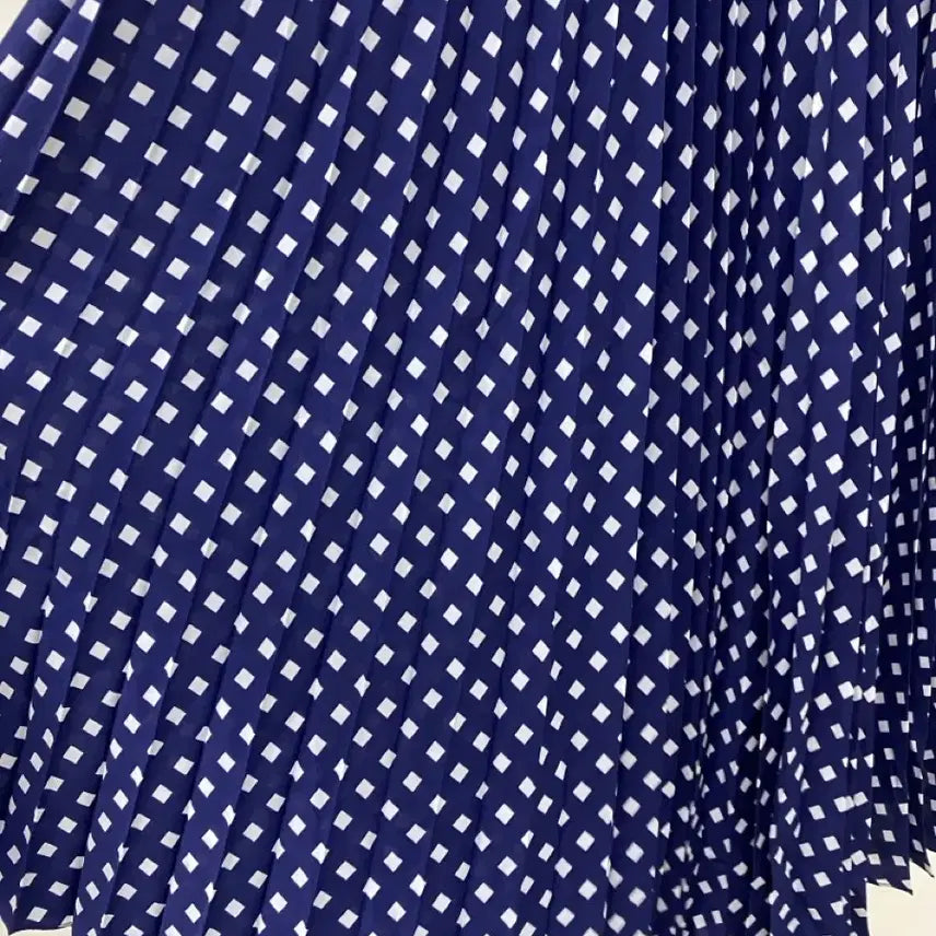 [BUNJANG] Retro Style Pleated Long Skirt / [자주] 새상품 복고스타일 플리츠밴딩 롱 스커트 ( 허리:29-30)