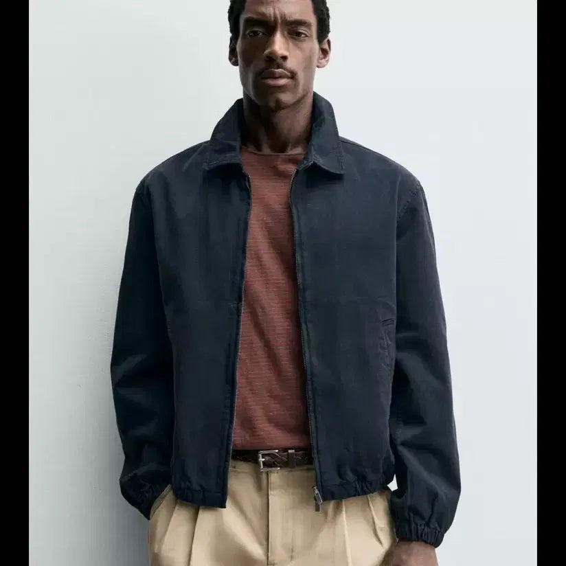 [BUNJANG] Zara Washed Cotton Regular Fit Jacket Navy M / 자라 레귤러 핏 워싱 코튼 재킷 네이비 m사이즈 팝니다