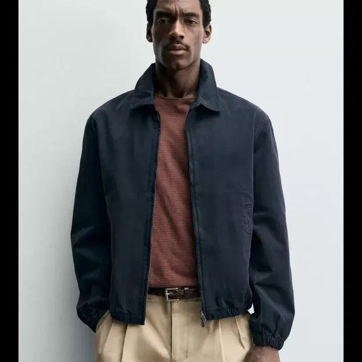 [BUNJANG] Zara Washed Cotton Regular Fit Jacket Navy M / 자라 레귤러 핏 워싱 코튼 재킷 네이비 m사이즈 팝니다