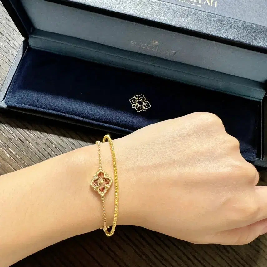 [BUNJANG] Buccellati Opera Tulle Red Enamel Bracelet / 부첼라티 Opera Tulle 레드 에나멜 명품 브레이슬릿