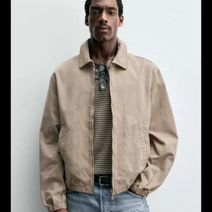 [BUNJANG] Zara Washed Cotton Regular Fit Jacket Beige M / 자라 레귤러 핏 워싱 코튼 재킷 베이지 m사이즈 팝니다